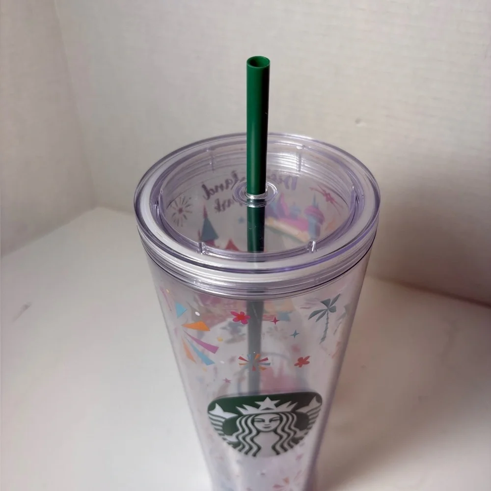 Disneyland Starbucks 24 oz Tumbler with Straw California Adventure Travel